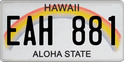 HI license plate EAH881