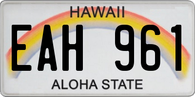 HI license plate EAH961