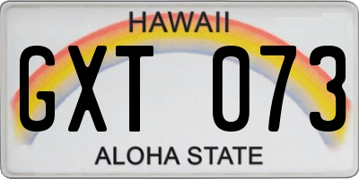 HI license plate GXT073