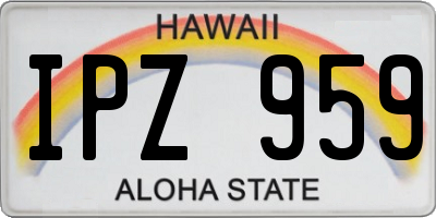 HI license plate IPZ959