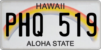 HI license plate PHQ519