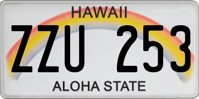 HI license plate ZZU253
