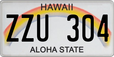HI license plate ZZU304