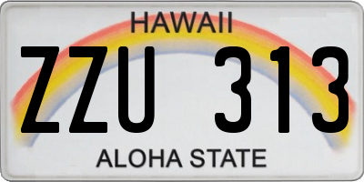 HI license plate ZZU313