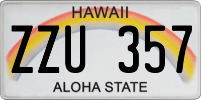 HI license plate ZZU357