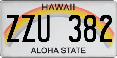 HI license plate ZZU382
