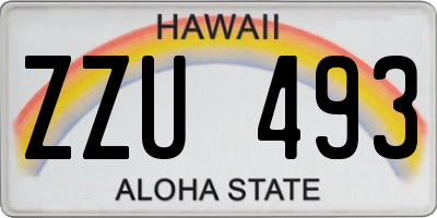 HI license plate ZZU493