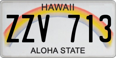 HI license plate ZZV713