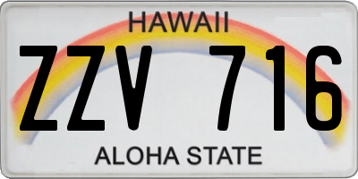 HI license plate ZZV716