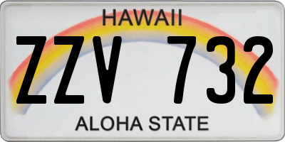 HI license plate ZZV732