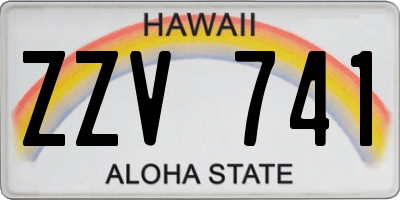 HI license plate ZZV741