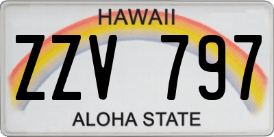 HI license plate ZZV797