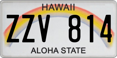 HI license plate ZZV814