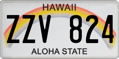 HI license plate ZZV824
