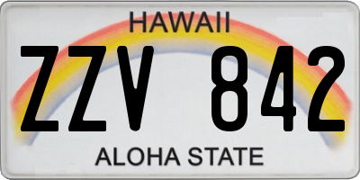 HI license plate ZZV842