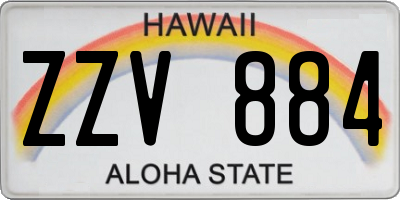 HI license plate ZZV884