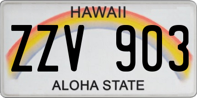 HI license plate ZZV903