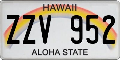 HI license plate ZZV952
