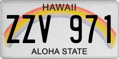 HI license plate ZZV971