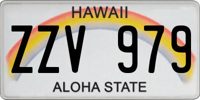 HI license plate ZZV979