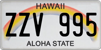 HI license plate ZZV995