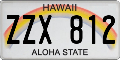 HI license plate ZZX812
