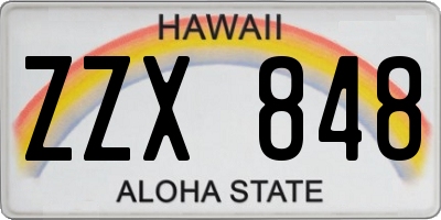 HI license plate ZZX848