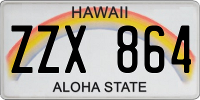 HI license plate ZZX864