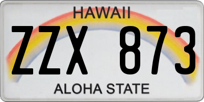 HI license plate ZZX873
