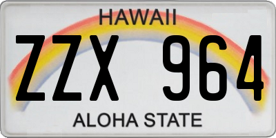 HI license plate ZZX964