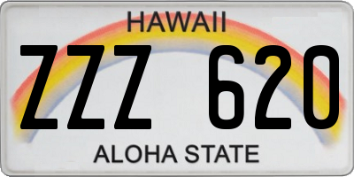 HI license plate ZZZ620