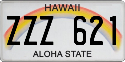 HI license plate ZZZ621