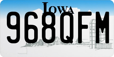 IA license plate 968QFM