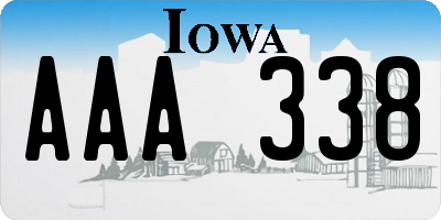 IA license plate AAA338