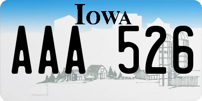 IA license plate AAA526