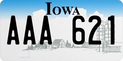 IA license plate AAA621