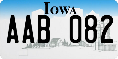 IA license plate AAB082
