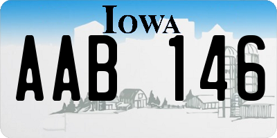 IA license plate AAB146