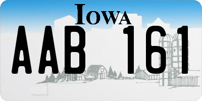 IA license plate AAB161