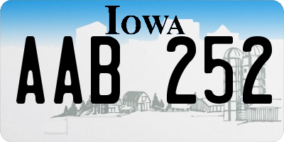 IA license plate AAB252