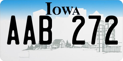 IA license plate AAB272