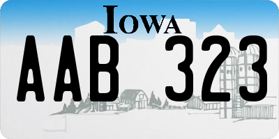 IA license plate AAB323