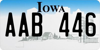 IA license plate AAB446