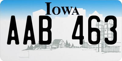 IA license plate AAB463