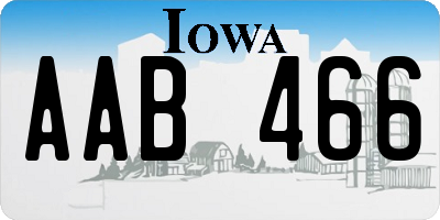 IA license plate AAB466