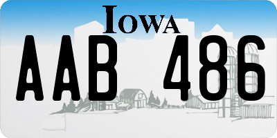 IA license plate AAB486