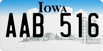IA license plate AAB516