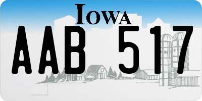 IA license plate AAB517