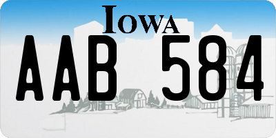 IA license plate AAB584