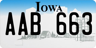 IA license plate AAB663